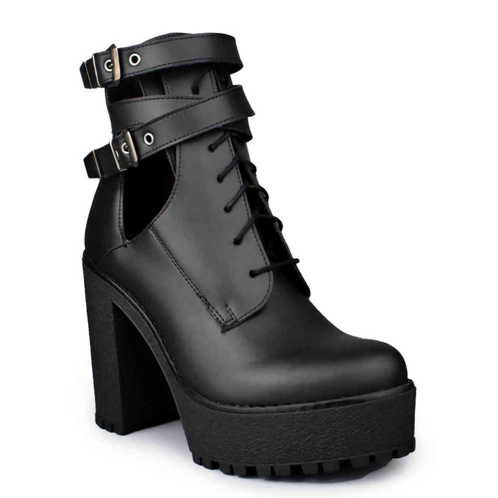 Altercore - Harper Vegan Bottes de plate-forme - Noir